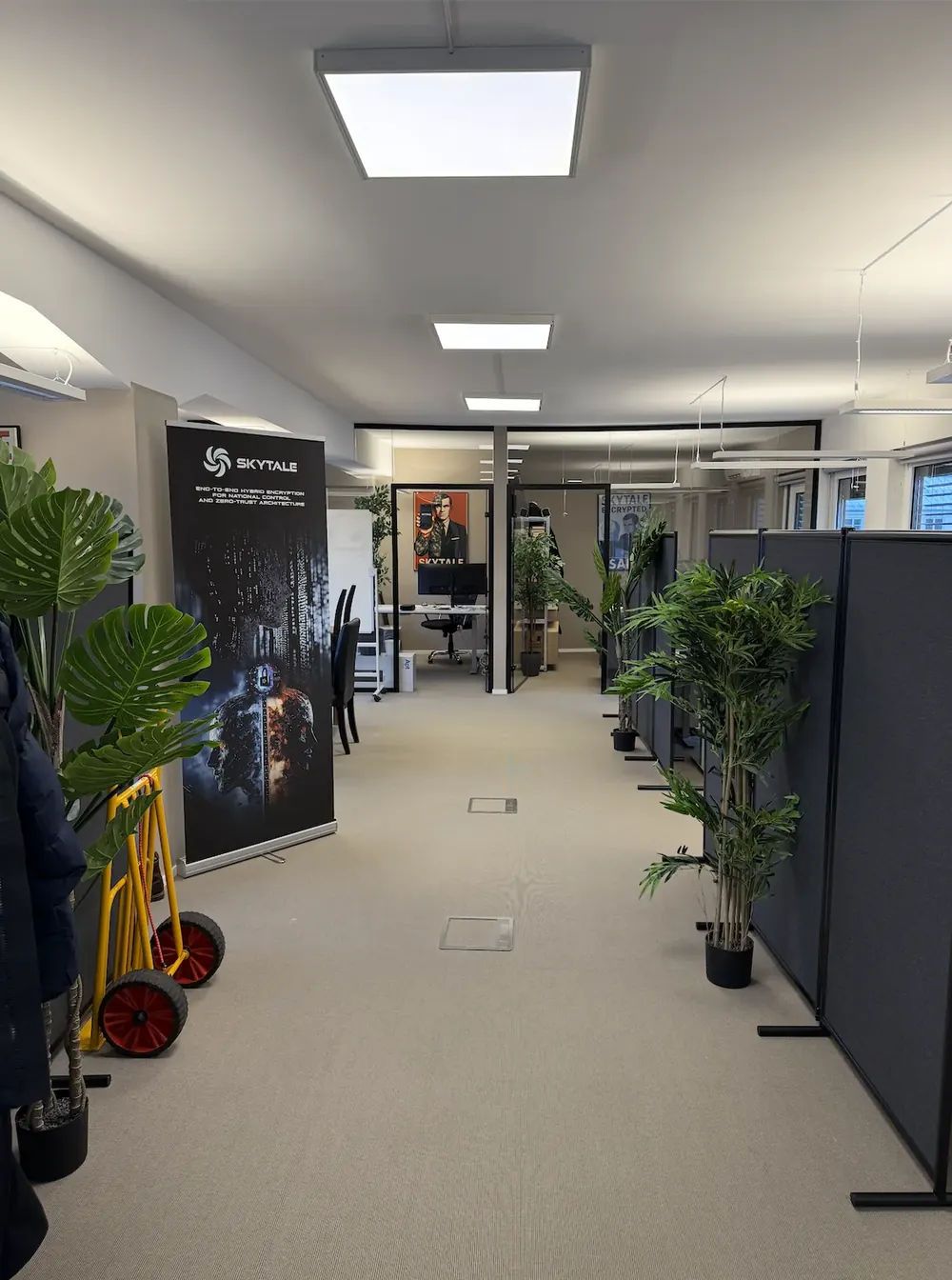 The open-plan workspace at Skytale's offices at St. Olavs Plass in Oslo.